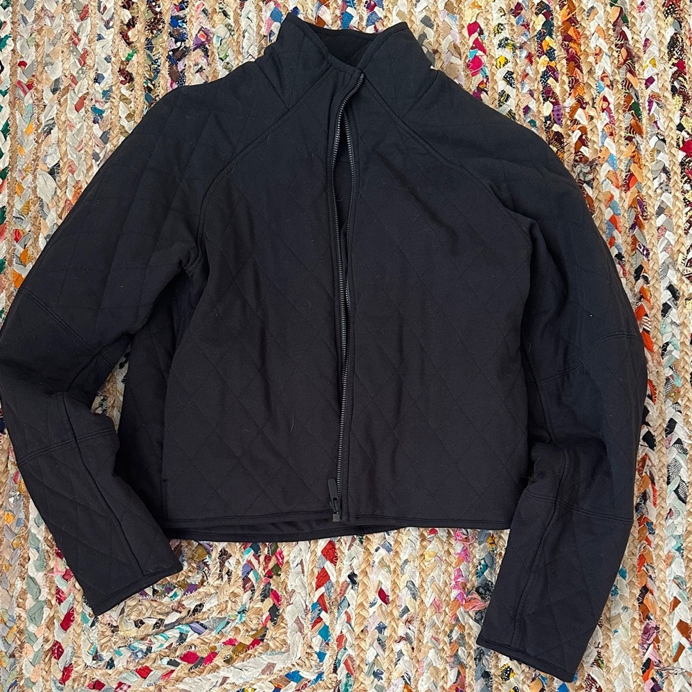 lululemon athletica Black Quilted Bomber Jacket